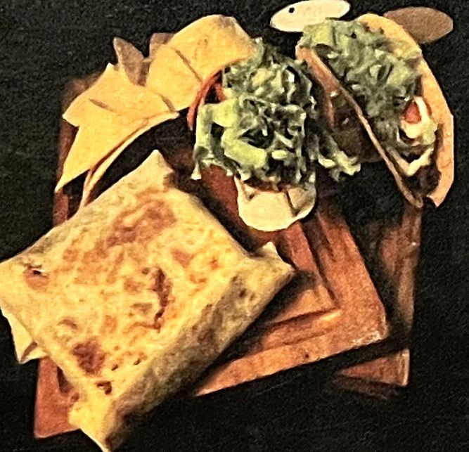burrito de carne e tacos